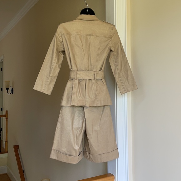 Cache suit top sz S and shorts sz 2 khaki shimmer - Picture 4 of 10